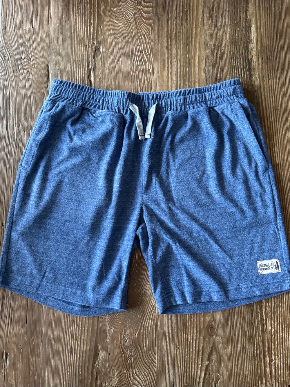 johnnie-O Heathered Navy Blue Knit Drawstring Shorts